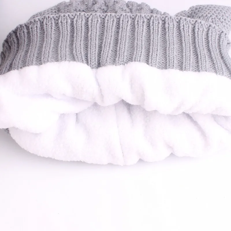 Xthree new cute polyester knitted hat cheap beanie cap with Lining warm winter hats for women outdoor pop ski caps