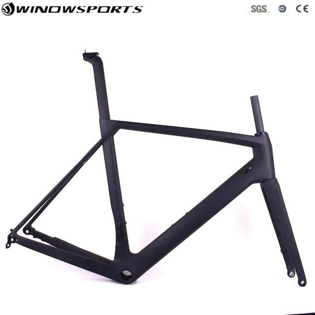 $US $540.55 Super Light Disc road frame carbon aero frameset ud matte/glossy BB86 thru axle 142mmX12mm 700c Dis