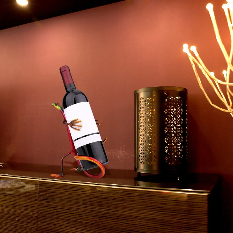 Винный Стеллаж современное вино полки фигурки металлическая скульптура домашний декор, винная подставка поделки для декорирования интерьера подарок