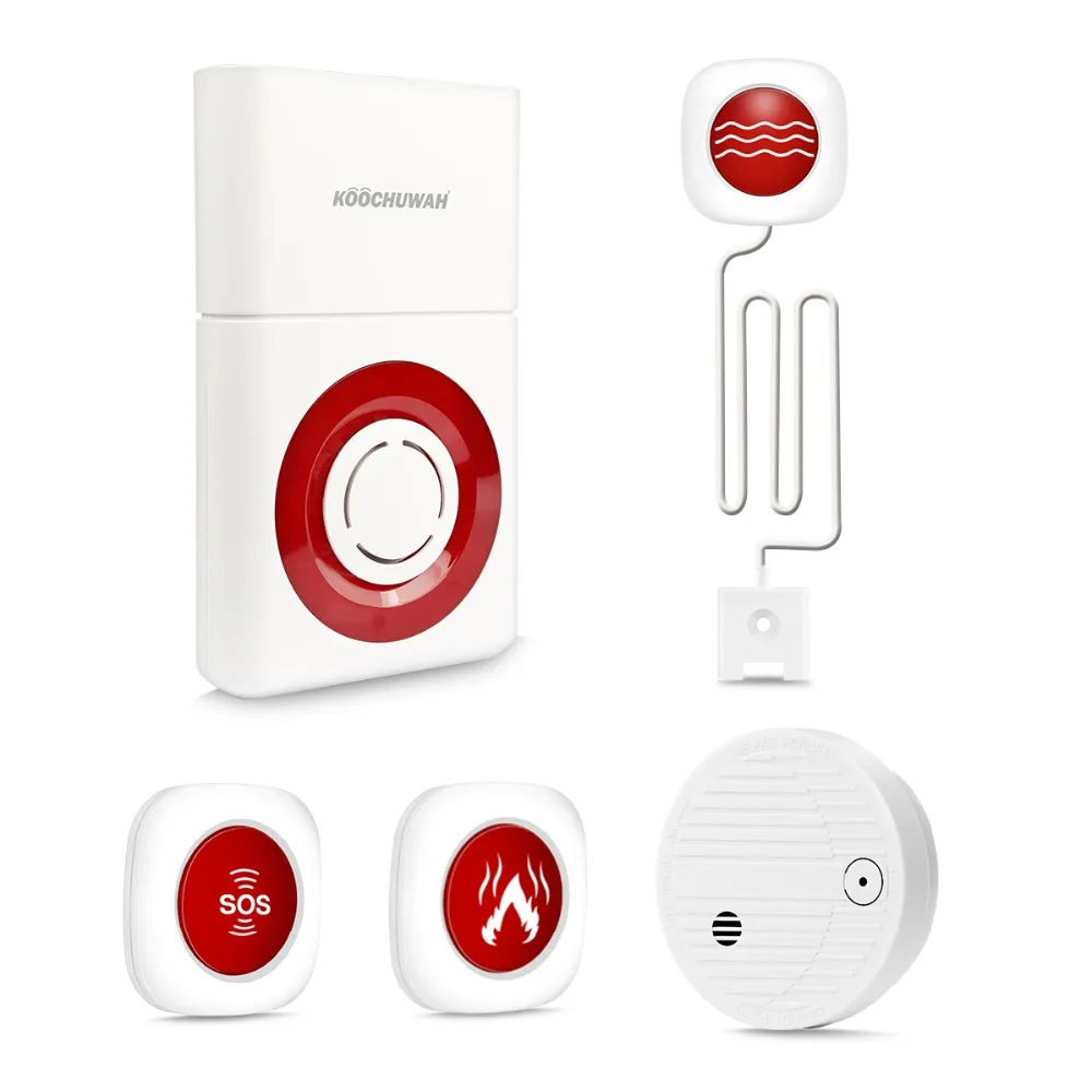 

KOOCHUWAH Home Alarm Wireless GSM Signal Auto Call SMS Notice Residential Alarm Outdoor Security Alarm System Flash & Siren