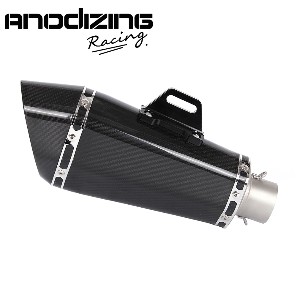 

Motorcycle R-77D Real Carbon Fiber MUFFLER SLIP ON EXHAUST Muffler Silence