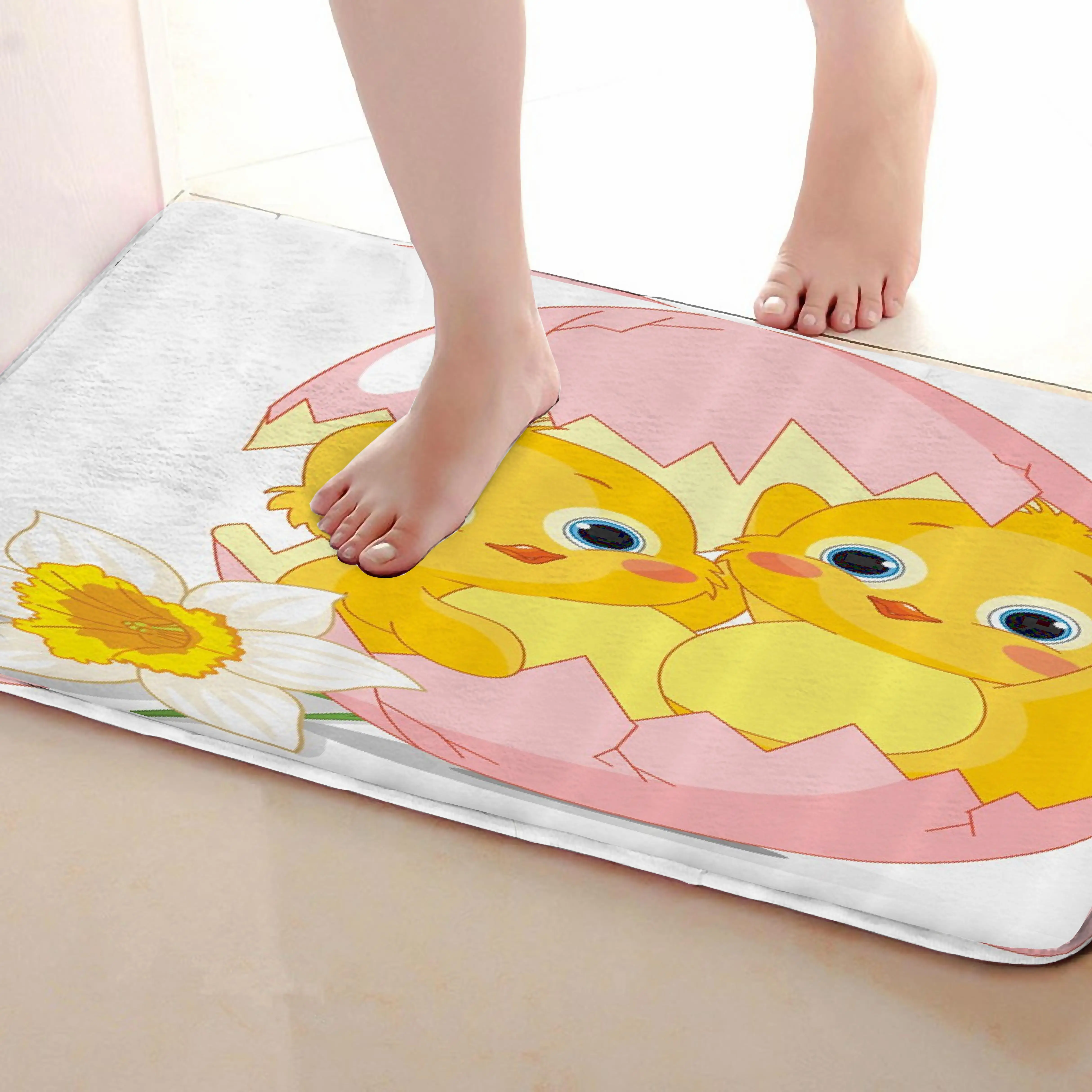 Коврик для ванной комнаты в стиле утки, Забавный Противоскользящий коврик для ванной, аксессуары для душевой занавески, соответствующие вашей душевой занавеске