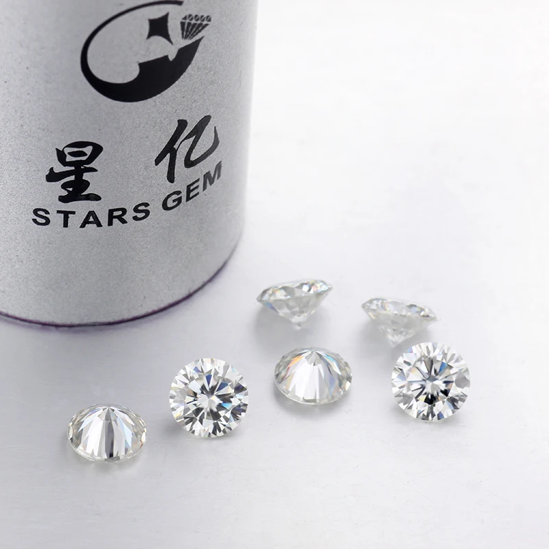 Высокое качество EF цвет круглый блестящий огранка 3 5 мм 0.2ct свободные moissanite