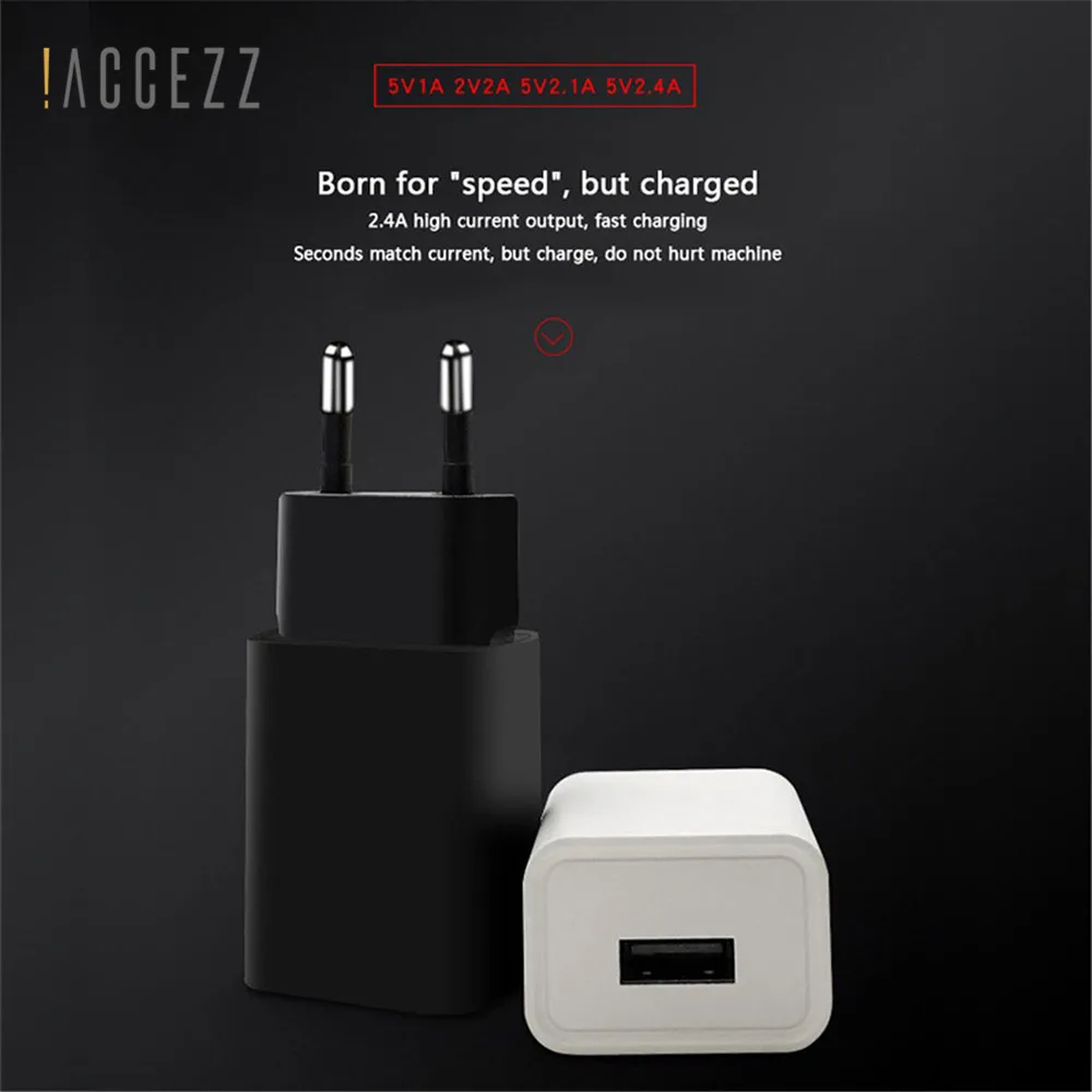 ! ACCEZZ ЕС вилка USB зарядное устройство адаптер Путешествия настенный быстрый для