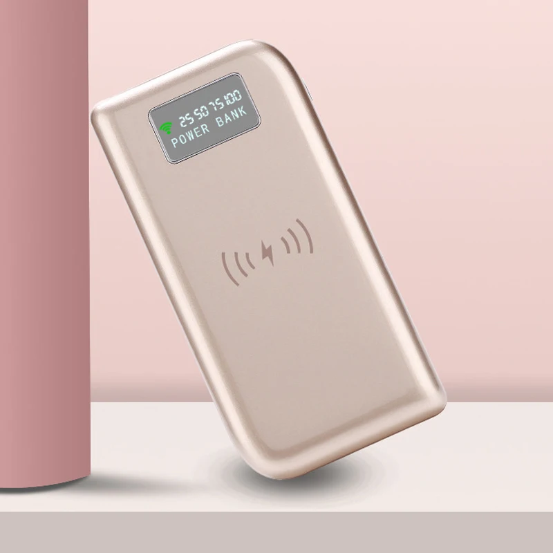 Tollcuudda 10000mAh Portable Power Bank Dual USB External Battery Poverbank For Xiaomi Qi Wireless Charging Pad Wireless Charger