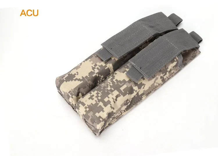 Тактический Двойной подсумок для P90 MOLLE Pouch UMP Mag Bag Airsoft Открытый Камуфляж Военный охотничий аксессуар - Цвет: ACU