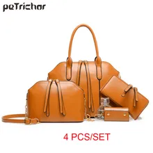 Famosa Marca 4 unids Mujeres Messenger Bag Bolsos De Lujo de Alta Calidad de Las Mujeres Bolsas Bolsos de Diseño y Bolsos Crossbody Del Bolso embrague