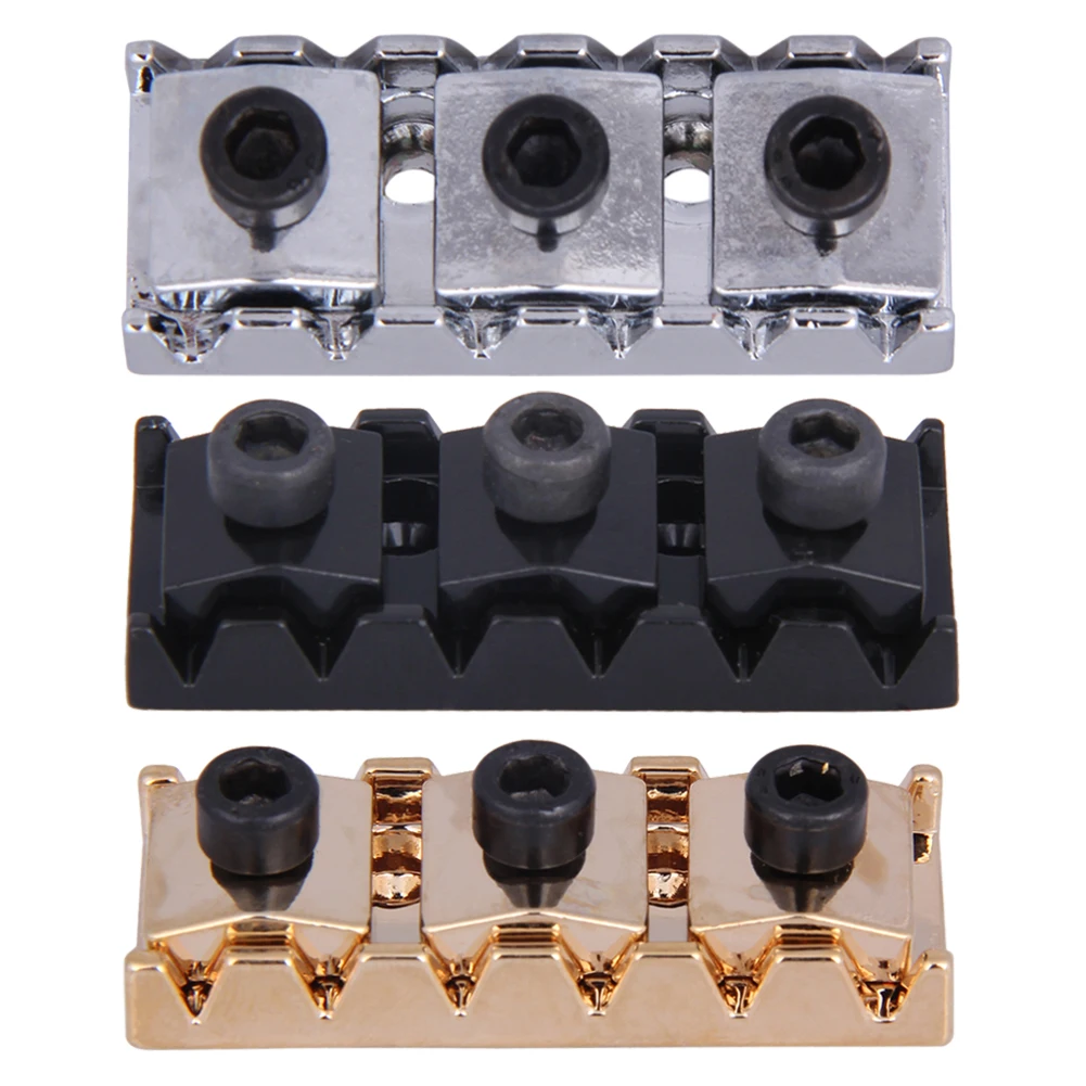 

42.2mm Zinc Alloy Guitar Locking Nut String Lock for Floyd Rose Guitar With Allen Wrench Black/Silver/Gold