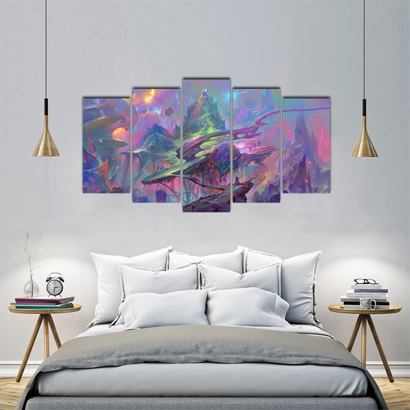 

Modular Pictures Framework Home Decor HD Print Poster 5 Pieces Abstract Canvas Painting Wall Art