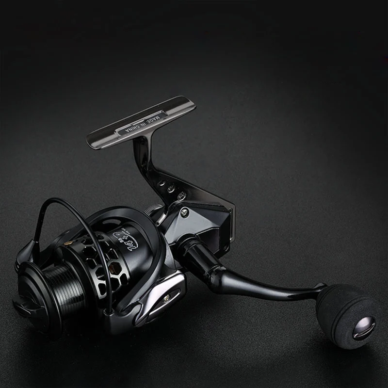 

High Speed 14+1BB Black Full Metal Head Arm Spinning Fishing Reel 5.5:1 Fishing Wheel Sea Fishing Tackle