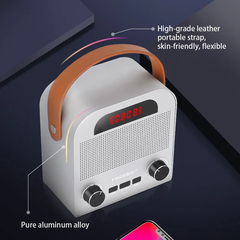 FM888 беспроводной Bluetooth 4 2 динамик с FM TF картой воспроизведение Aux вход 2000 мАч