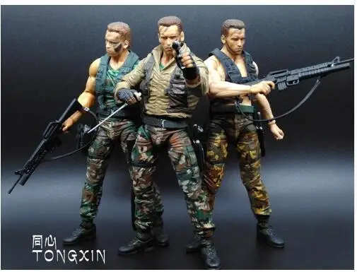 NECA фильм 25th Хищник инопланетянин Арнольд Шварценеггер патруль голландский извлечение голландский Охотник за джунглями 18 см игрушка ПВХ фигурка модель S108