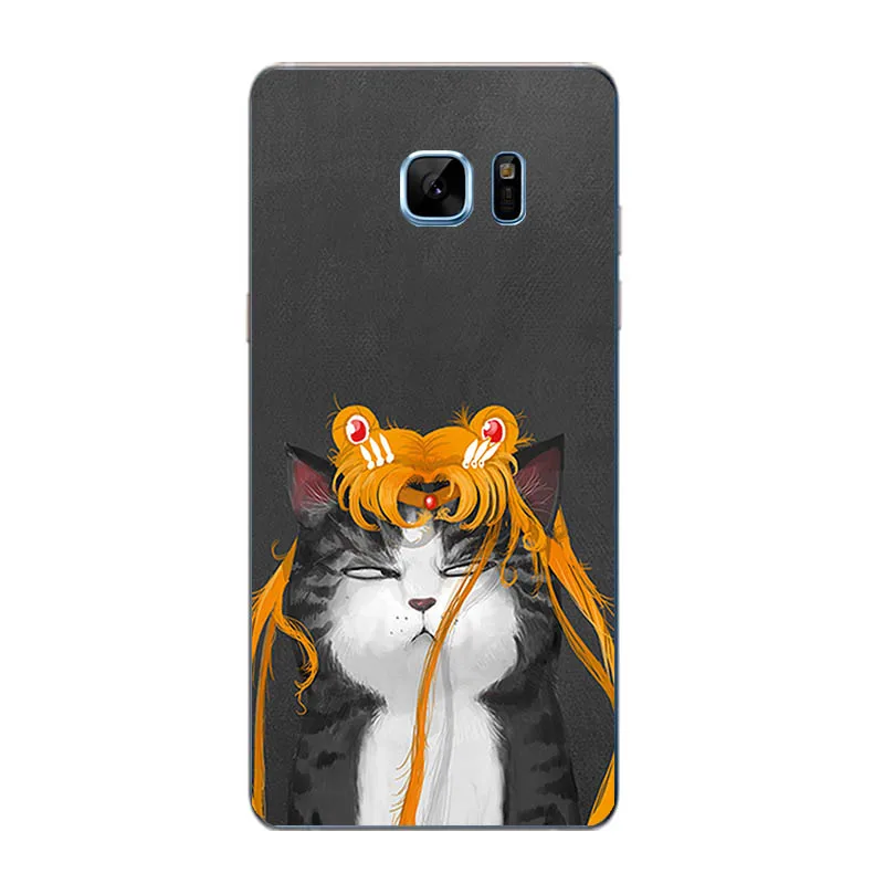 Для samsung Galaxy Grand Prime чехол для телефона A3 A5 A7() A8 A9 Shell Note 4 5 прозрачный силиконовый чехол для бюстгальтера с рисунком толстого кота
