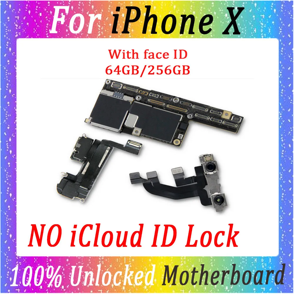 100% оригинальная разблокированная материнская плата для iPhone X с функцией