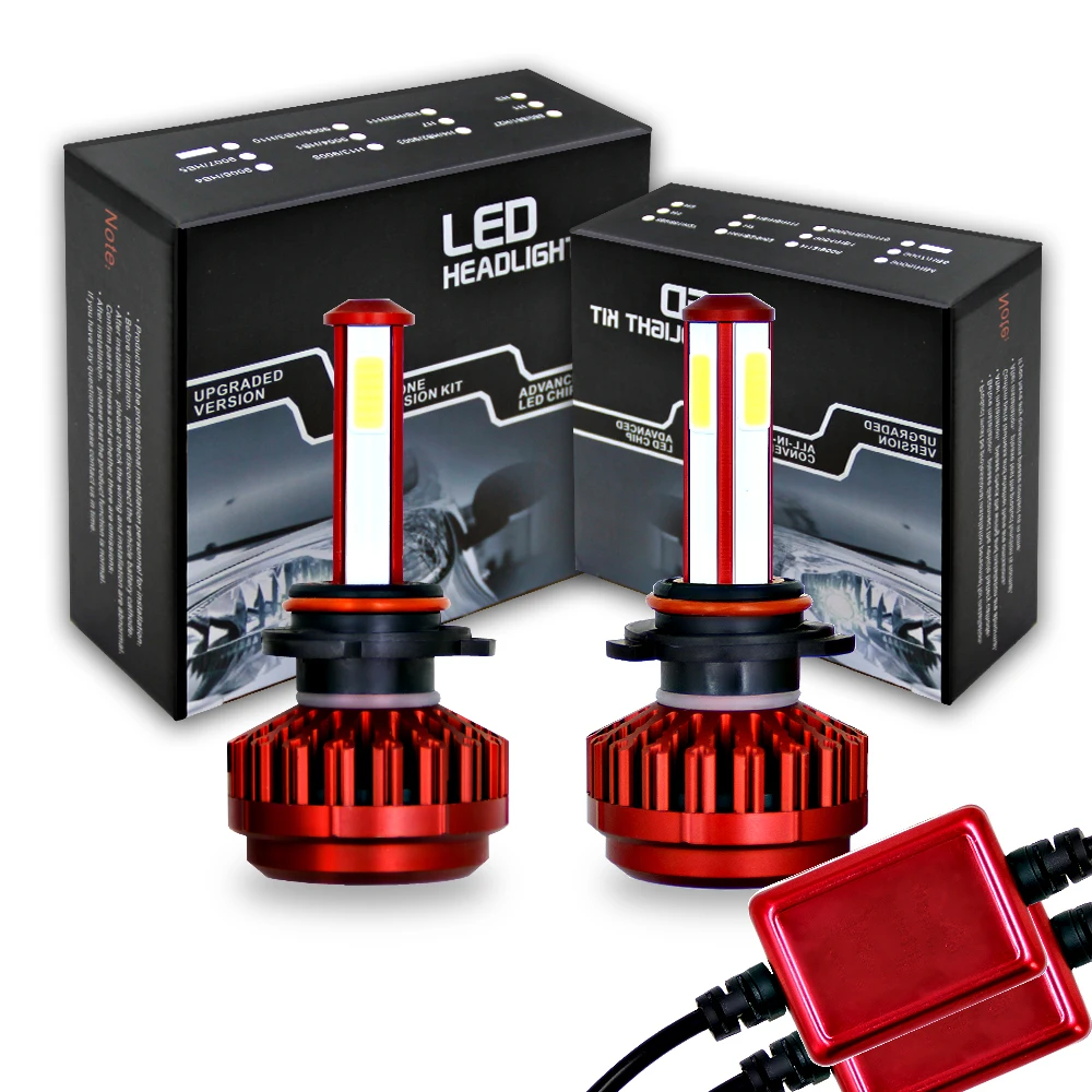 2 шт. Автомобильные светодиодные лампы H7 H11 360 9005 9006 (12 В 24 В)|Передние LED-фары для