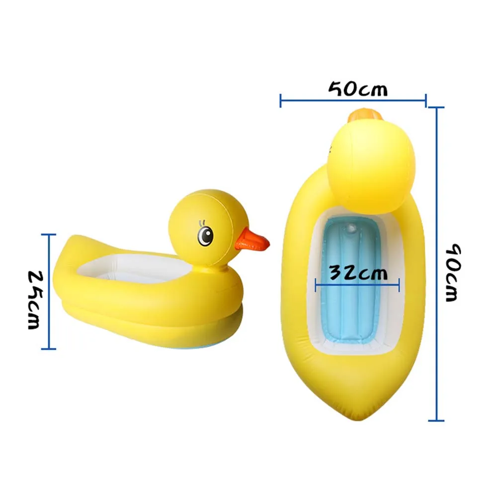 Bonito dos Desenhos Bebê Animados Pato Amarelo Desugn Dobrável Banheira Criança Piscina Inflável Espessamento Pvc 13 Bebê Bonito Dos Desenhos Animados Pato Amarelo