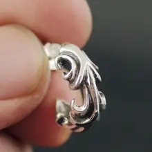 Винтажный декоративный узор crispate 925 Чистое тайское серебро серьги-гвоздики