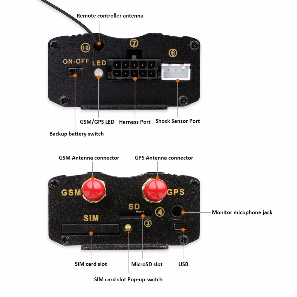 GPS Tracker Car Tracking Device Crawler Retainer Coban TK103B Cut Off Oil GSM GPS Locator Voice Monitor Shock Alarm FREE Web APP