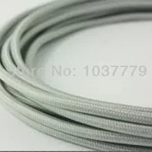 100 м/лот 2*0,75 мм2 светло-серый текстильный винтажный кабель тканевый шнур питания невырезанный тканевый провод