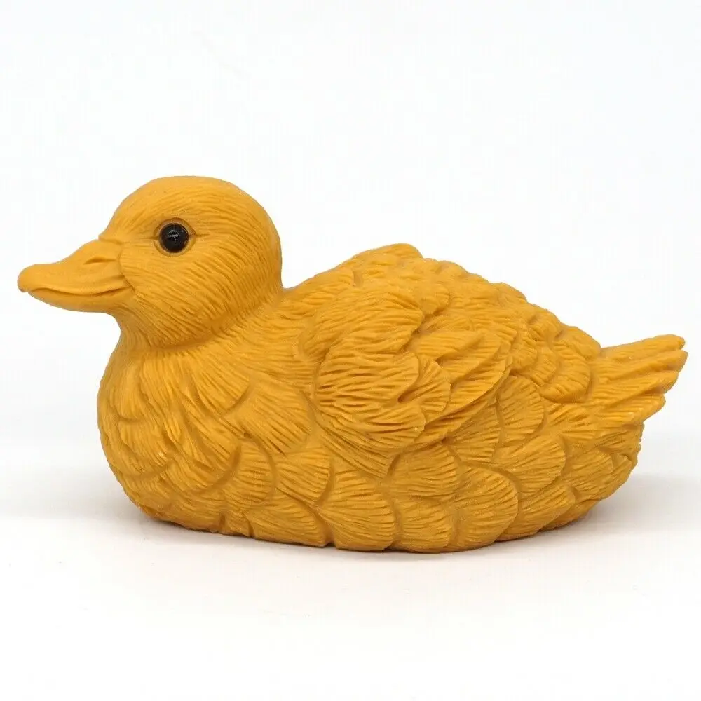 

Duck Figurine Natural Gem Yellow Jade Carved Quartz Reiki Healing Home Ornament 4.6