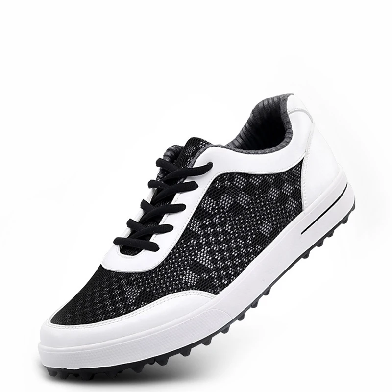 PGM الرجال حذاء جولف خفيفة الوزن تنفس الهواء شبكة حذاء جولف الرجال المضادة للانزلاق في الهواء الطلق أحذية رياضية الرجال الرياضة حذاء جولف