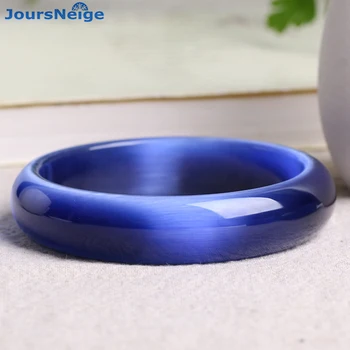 

Genuine Dark Blue Natural Cat Eye Stone Crystal Bangles Women Lucky Gift Help Marriage Crystal Bracelet Jewelry JoursNeige