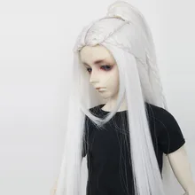 Кукольный парик luodoll BJD парик одиночное седло 3 точки sd кукла в суб парики белый серебряный серый темно фиолетовый