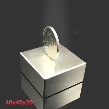 

2PCS block 40x40x20 mm Super Powerful Strong Rare Earth Block NdFeB Magnet 40*40*20 mm Neodymium N35 Magnets 40mmx40mmx20mm