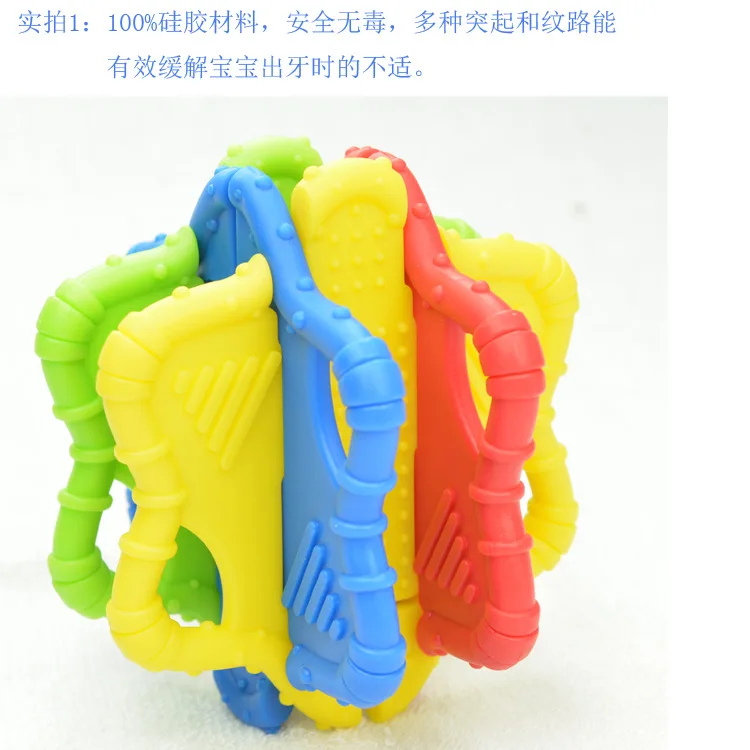 9cm Sozzy silicone rubber Babys Toys teethers ball dental teeth Block