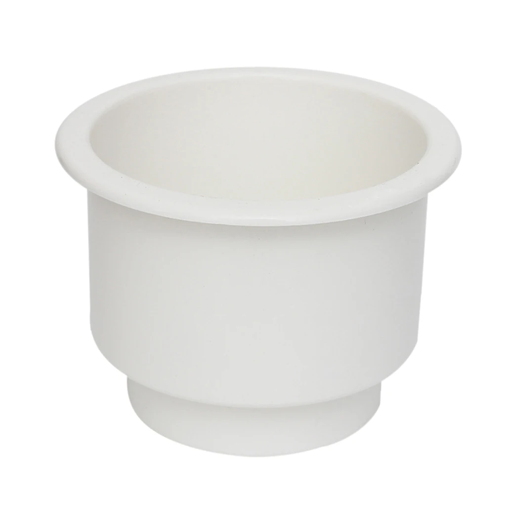 

White No Holes Cup Drink Bottle Holder Car Boat Motorhome Smooth Finish