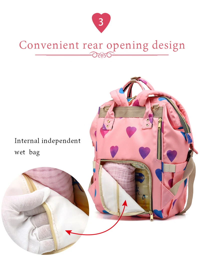 Diaper Bag Mummy Maternity Travel Print Backpack  (3)