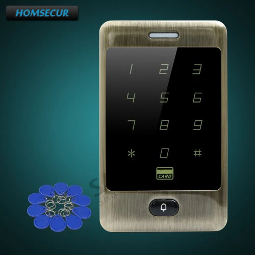 

HOMSECUR Waterproof Wiegand 26/34 Metal Access Control 13.56Mhz IC Reader+Tamper Alarm