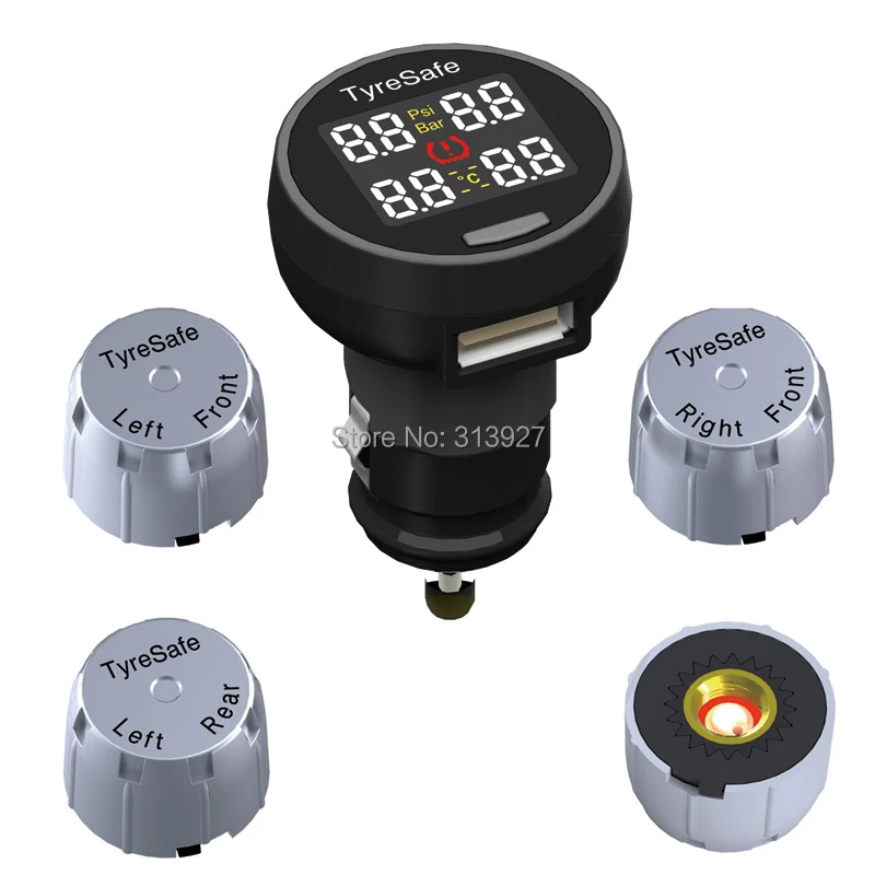 Car Suv Wireless Tire Pressure Monitoring System LCD TPMS Car Valve Cap