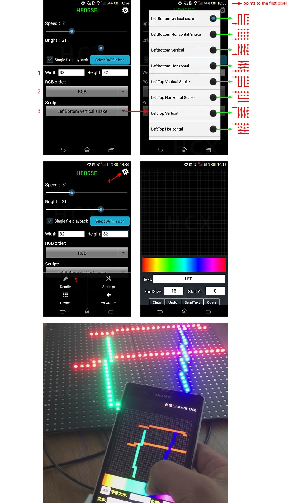 Светодиодный wifi контроллер 1 порт управления 2048 пикселей DMX512 контроллер-Поддержка WS2812