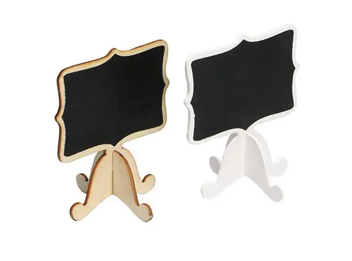 

10 Pcs Mini Wooden Small Wedding Blackboard Message Table Number Chalkboard Zakka Wooden Mini Blackboard Set For Wedding Party