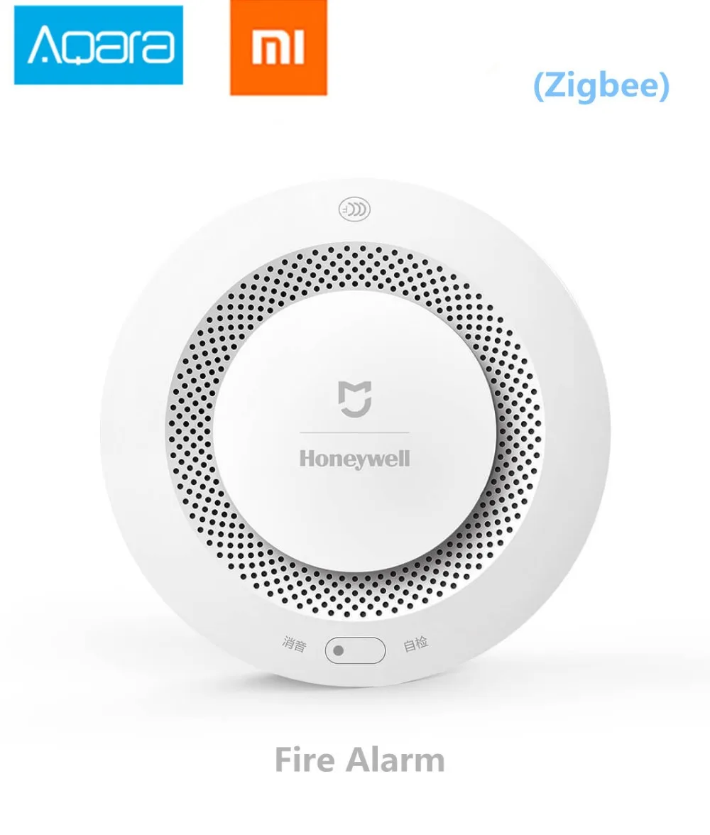 Xiaomi Mijia Honeywell Detector de alarma de incendios, Aqara Zigbee Control remoto Audible y aviso de alarma Visual funciona con Mihome APP - 1