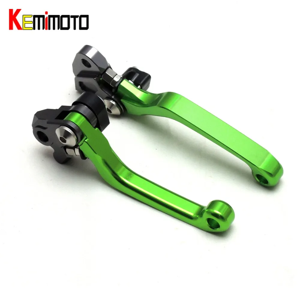 

KEMiMOTO for Kawasaki KX65 KX85 2000-2008 KX125 KX250 KX250F Pivot Brake Clutch Levers Motorcross Offload CNC Aluminum
