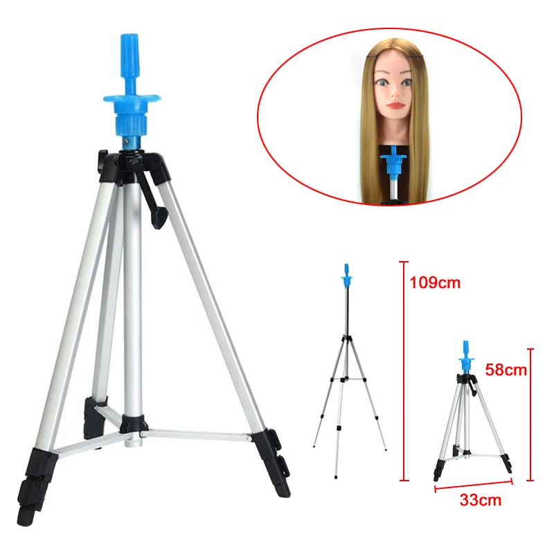 

Mannequin Head Holder Tripod Stand Adjustable Hairdressing Practice for Salon Barber Hairdresser SSwell