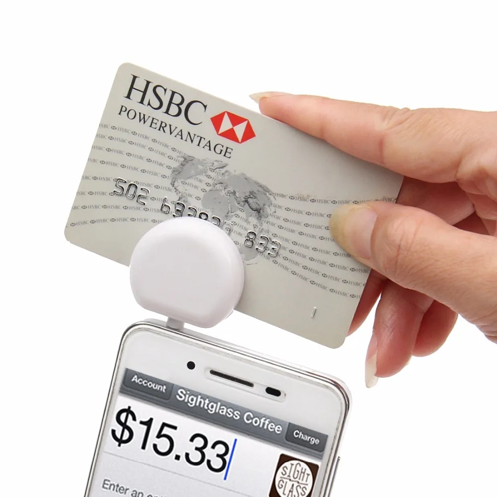 

3.5mm Headphone Jack Mini Magnetic Mobile Card Reader Works with Apple iOS and Android White Dropshipping