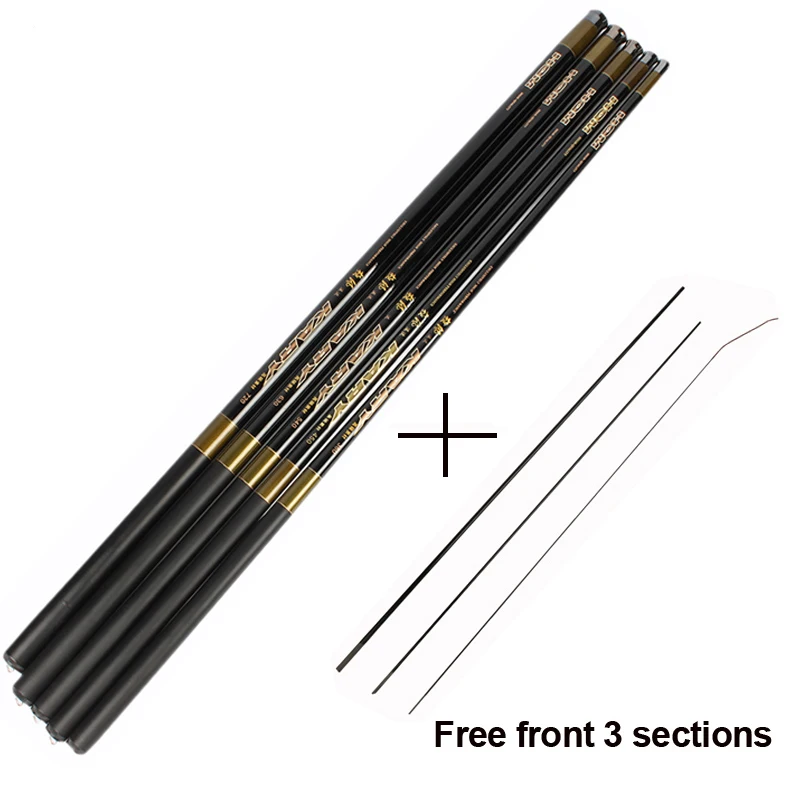 preço Vara de Pesca da carpa com Frete de Reposição 3 Dicas 3.6 m 7.2 m De Fibra De Carbono Vara De Pesca Ultra light telescópica De Pesca Vara de mão
