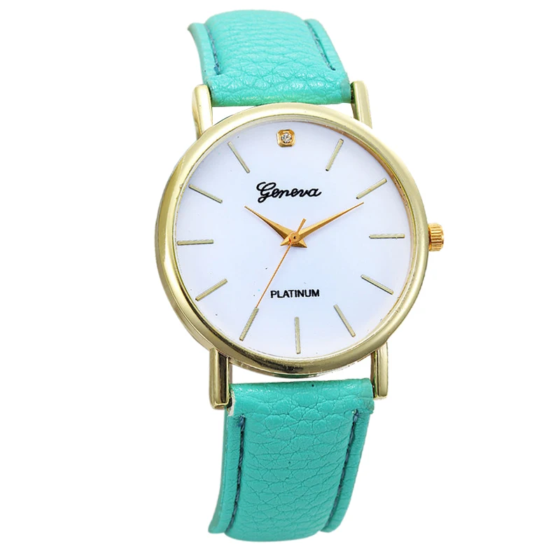 

YCYS-GENEVA Women Fashion Quartz Leather Wrist Watch Green