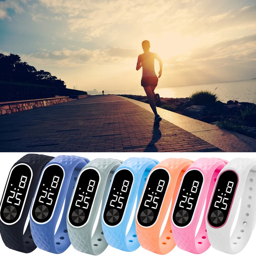 Reloj Inteligente Hombre LED Digital Display Bracelet font b Watch b font Children s Students Silica