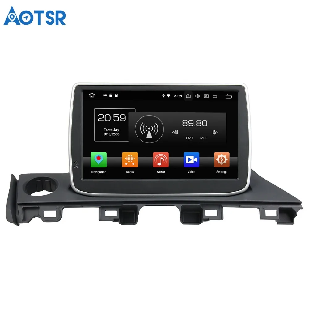 Sale Aotsr Android 8.0 7.1 GPS navigation Car DVD Player For Mazda 6  Atenza 2017 multimedia radio recorder 2 DIN 4GB+32GB 2GB+16GB 5
