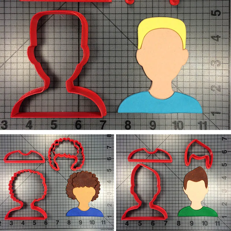 

Cute Blank Face Series Cookie Cutters Custom Made 3D Printed Plastic Cookie Cutter Set Cake Decorating Tools Happy Birthday