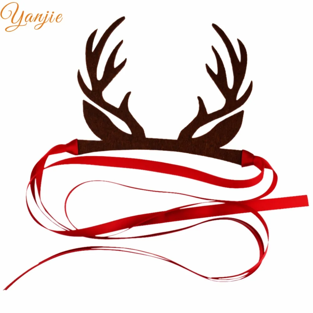 Повязка на голову с оленем и рогами для девочек|ribbon headband|diy hair accessorieshair accessories |