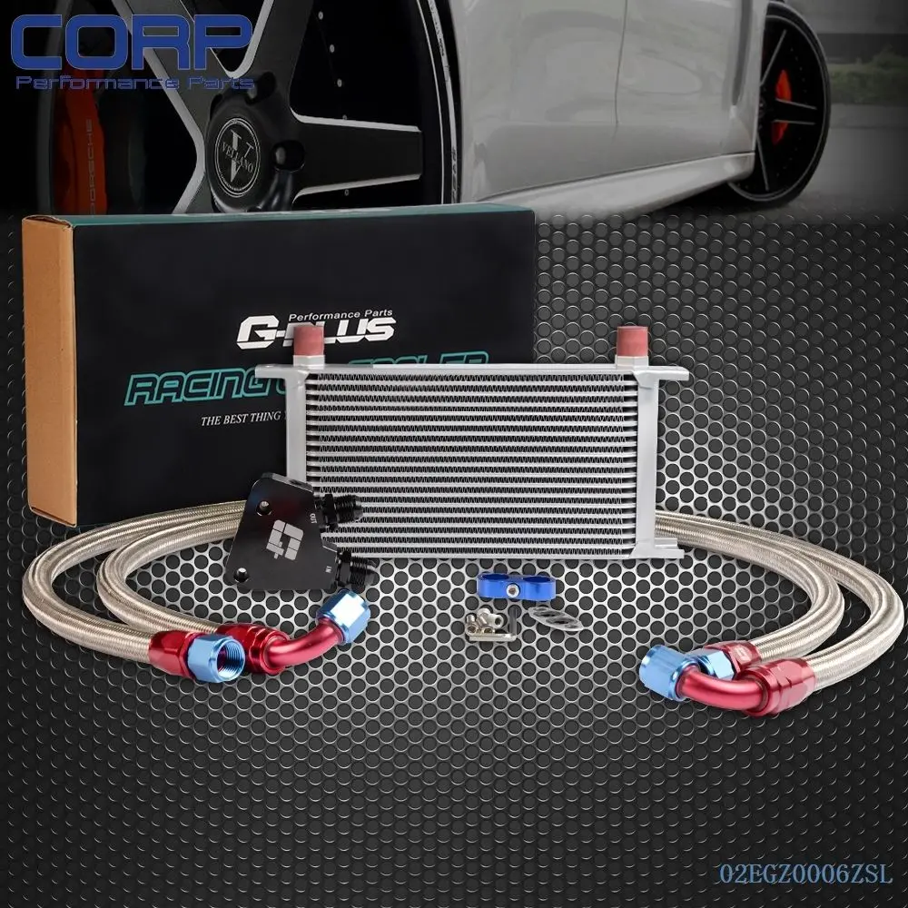 19 Row Engine Oil Cooler Kit + Sandwich Plate For BILLET LS1 LS2 LS3