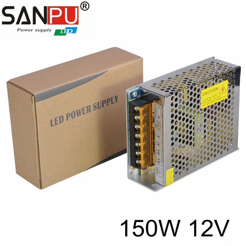 

150W 12V LED Power Supply 12.5A LED Driver Power Adapter Switching 110V 220V to 12V Transformer Standard PS for 5050 3528 Strip
