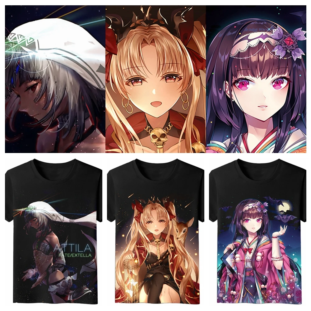 

Anime JK Fate Altera Attila Ereshkigal Irkalla Osakabehime tshirt t shirt Cosplay T-Shirt Tops Tee Shirt Women Men