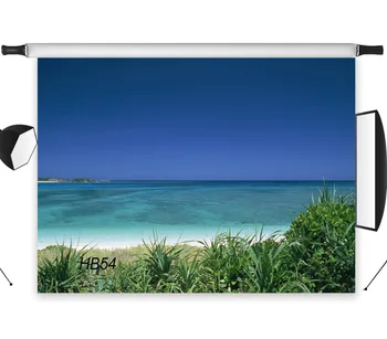 

LB 7x5FT Tropical Landscape Beautiful Sea Grass Seamless Washable No folds Backdrop Room Background Photography Polyester Studio