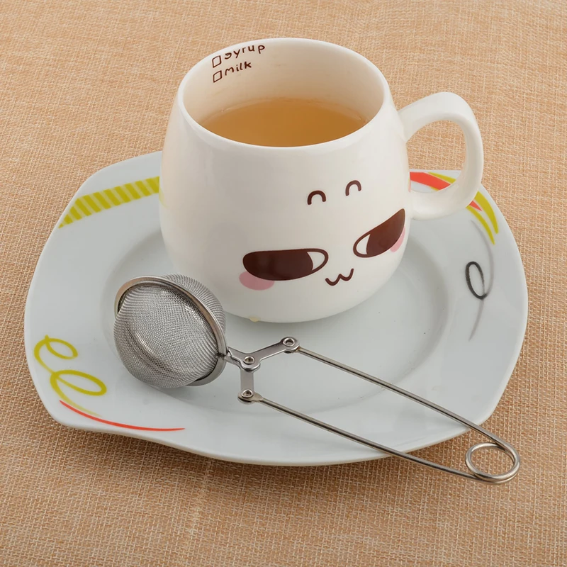 Новое поступление, Круглый заварочный чайник из нержавеющей стали для заварки, сетчатая чайная ложка-ситечко, удобные чайные инструменты
